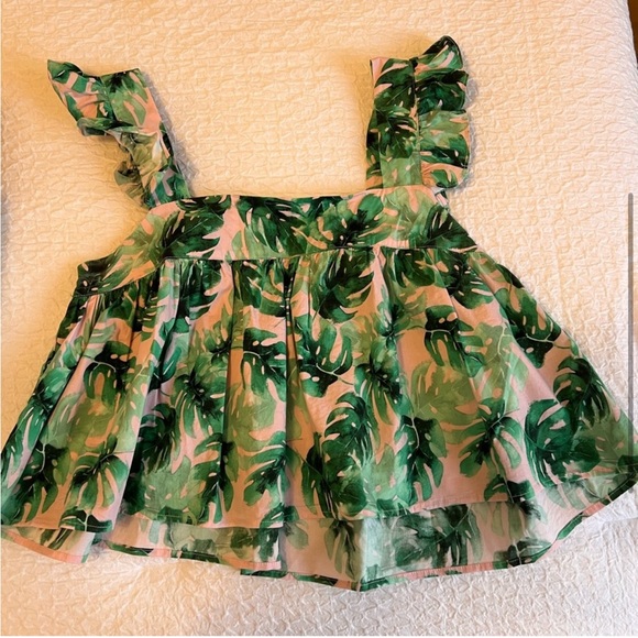 Buddy Love Swing Ruffle Top Palm Pattern - Picture 3 of 5